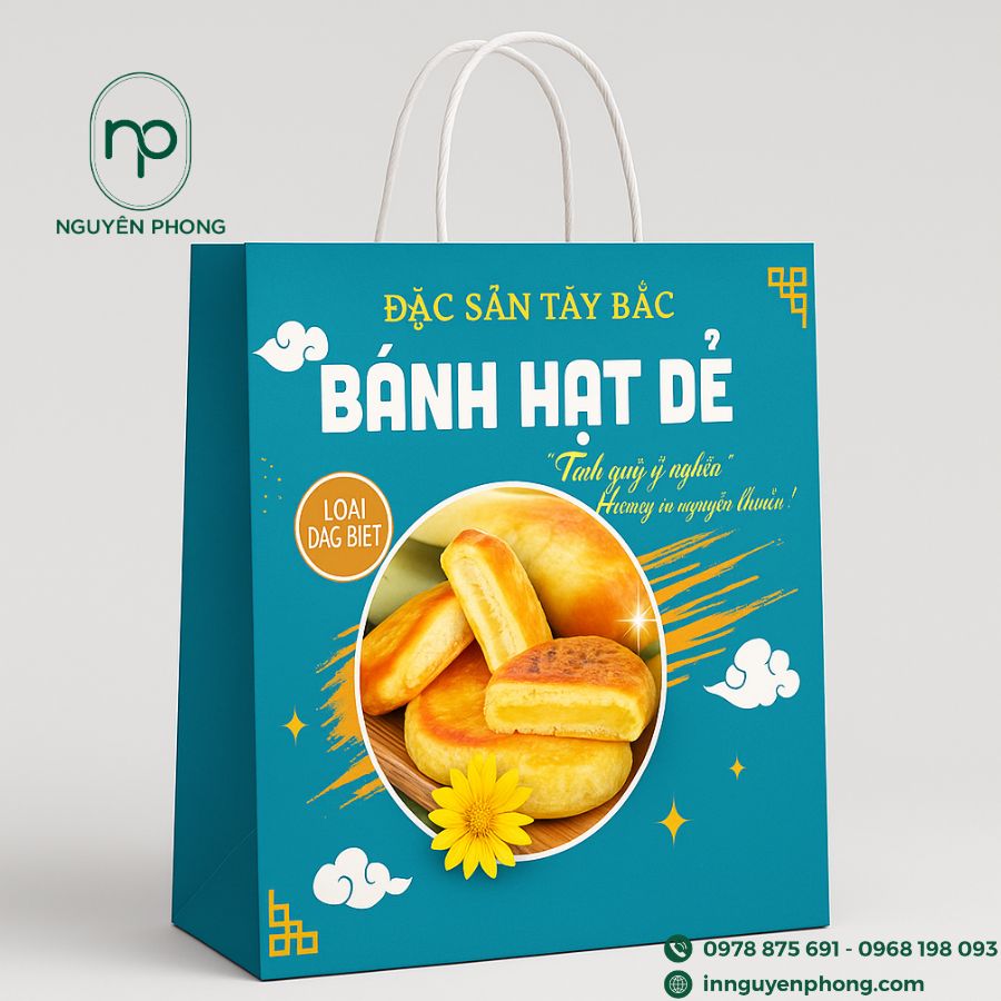 In Túi Giấy Đựng Bánh Hạt Dẻ